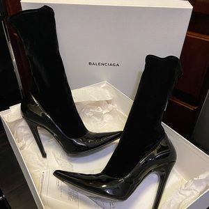 SOLD Balenciaga sock knife mid calf booties